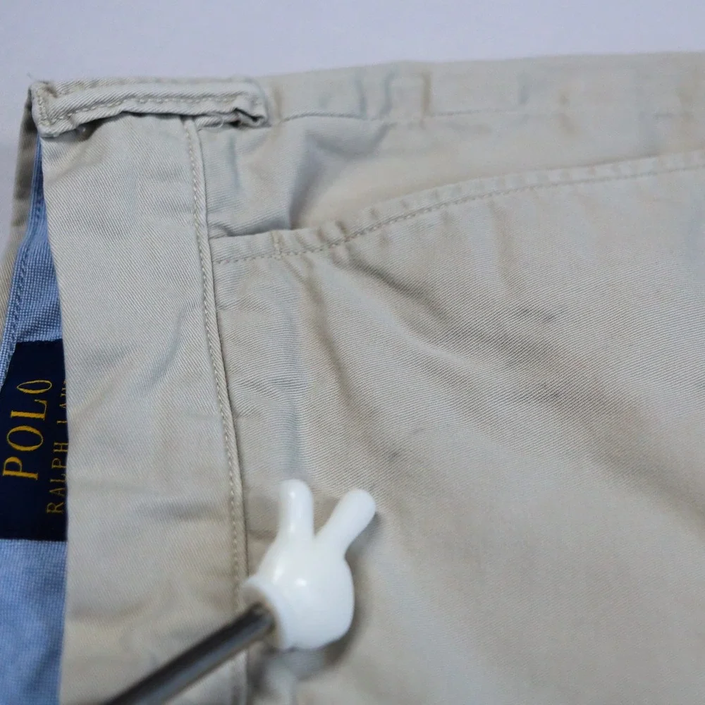 Polo Ralph Lauren Chino Shorts Mens‎ 36 Khaki Beige Stretch Classic Fit Cotton